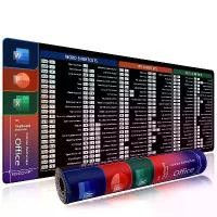 ราคา แผ่นรองเมาส์ EXCO Office Shortcuts ขนาดใหญ่ ขยายใหญ่ สำหรับคีย์บอร์ดและเมาส์ สำหรับ Excel Word Powerpoint เกมมิ่ง ขอบเย็บ [COD] (1733557166234437098)