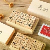 ราคา Certified products24Hr Wooden Stamp Set Cute Pattern Stamp Set Wooden Box Stamp Wooden Stamp with Box Diary Stamp Set of 16 Pieces (1733029703483360624)