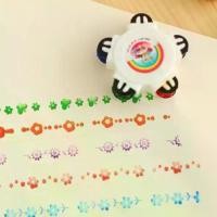 ราคา Colorful Flower Roller Seal Stamps 5 in 1 DIY Decorative Stamp Drawing Diary Hand Account Tool Children Gift (1734633133353698853)