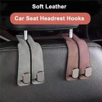 ราคา Universal Metal Car Seat Headrest Hook 2 in 1 Soft Leather Car Seat Back Hook for Purse Bag Backpack Double Hook Car Seat Hanger (1733976835406202083)