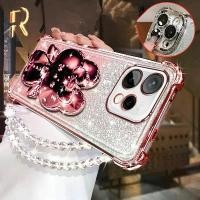 ราคา Phone Case for OPPO Reno15 Pro F Reno 15 15Pro 15F Lovely Cute Protection Casing with Lovely Cute Plating Rabbit Mirror + Chain Hanger Bracelet Shockproof Cover (1733922663846741877)