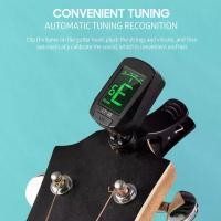ราคา Guitar Tuner Clip-On Tuner Digital Mini Electronic Tuner พร้อมจอ LCD สำหรับกีตาร์เบสไวโอลิน Ukulele Chromatic (1732551677802349887)