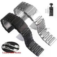 ราคา สายนาฬิกา สแตนเลส 316L สีเงินกับสีดำ เหมาะสำหรับ Seiko และ Rolex สร้อยข้อมือ ข้อมือตาข่ายแข็ง มีขนาด 18 มม. 20 มม. 22 มม. และ 24 มม. สำหรับผู้ชายและผู้หญิง (1733056636277851915)