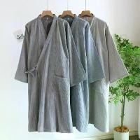 ราคา ชุดกิโมโนสไตล์ญี่ปุ่นพร้อมสายผูก, เสื้อคลุมอาบน้ำผู้ชายสำหรับฤดูใบไม้ผลิ-ฤดูร้อน ผ้าฝ้ายแท้ย้อมสี ขนาดใหญ่ 200 จิน, เสื้อผ้าสำหรับซาวน่า (1734704868147890052)