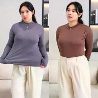 ราคา 2025 เสื้อยืดคอเต่าครึ่งตัวผู้หญิงไซส์ใหญ่ฤดูใบไม้ผลิแบบดรอปชิปปิ้ง 200 จิน ไซส์ใหญ่ เสื้อชั้นในแขนยาว (1733766810129434494)
