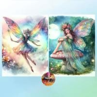 ราคา Diamond Painting 5D DIY นางฟ้า ผีเสื้อ ครอสติสคริสตัล 5 มิติ ปักครอสติส ภาพติดเพชร เสริมทักษะ ฝึกสมาธิ ขนาด WxH 30x40 cm (1733967893187757285)