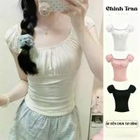 ราคา เสื้อยืดจีบสำหรับผู้หญิง สไตล์ปกปิดหน้าอก เพียวและเซ็กซี่ แขนฟอง เสื้อแขนสั้น อเนกประสงค์ เสื้อ คอปาด สียีนส์ ยืด ยูนิโคล่ หญิง ของ แท้ แคมปัส เบบี้ ที ชุด ไป เที่ยว คาเฟ่อาดิดาส (1732869111707764243)