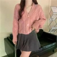 ราคา แจ็คเก็ตคาร์ดิแกนถักสั้นสไตล์ญี่ปุ่นวินเทจสำหรับผู้หญิง ฤดูใบไม้ผลิ 2022 แบบหลวมพอดีตัว เสื้อ สียีนส์ black shirt women สาว อ้วน สีแดง กราม girl คลุม แตงโม แขน ยาว ยูนิโคล่ หญิง (1733678806698788542)