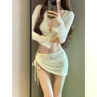 ราคา Foreign Trade Swimsuit for Women Two-Piece Four-Piece Set 2025 New Sexy Black Hot Spring Cross-Border Bikini Women's Swimwear (1734191639226320763)