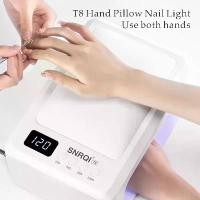 ราคา โคมไฟเล็บ, วัสดุ PU, พร้อมหมอนมือ, การตั้งค่าง่ายสี่เกียร์, ความจุมากสำหรับมือทั้งสองข้าง, โคมไฟยูวี, เหมาะสำหรับเครื่องเป่าเล็บ, ยาทาเล็บเจล, การอบแห้ง (1731787686639404460)