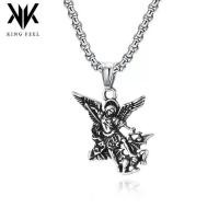 ราคา [COD] European and American Retro Style Saint Michael the Archangel Titanium Steel Necklace Niche Personality Trendy Fashionable Versatile Comfortable Classic (1734028409628755752)