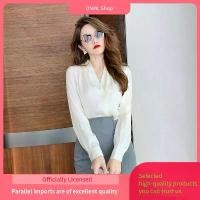 ราคา ใหม่ เสื้อเชิ้ตสไตล์มืออาชีพสำหรับผู้หญิง เสื้อเชิ้ตคอวีสีขาว ผ้าลินิน ผ้าฝ้าย ผ้าคลุมไหล่สำหรับสาวๆ เครื่องรีดผมเคที fendi baguette (1734266219029628115)