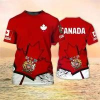 ราคา Canada T เสื้อ Canadian Flag Emblem Maple Leaf 3D พิมพ์เสื้อยืด Streetwear แฟชั่นขนาดใหญ่ชายหญิง Tees ผู้ชายเสื้อผ้า Tops (1734689262940357885)