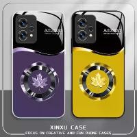 ราคา For Realme 9 Pro Plus Luxury Maple Leaf Tempered Glass Anti-Slip Shockproof Phone Case (1733964317654942900)