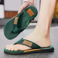 ราคา Wide Size Men's Platform Thong Sandals Korean Style Summer Beach Slides Durable PVC Slippers Outdoor Casual Shoes (1734220631893705885)
