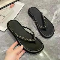 ราคา Women's Platform Thong Sandals Fashion Minimalist Slides Durable Rubber Sole Casual Summer Slippers (1734262537635726493)
