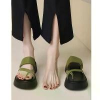 ราคา Women's Platform Thong Sandals Fashion Slides Durable Rubber Sole Summer Beach Slippers Casual Shoes (1734262560868435101)