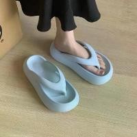 ราคา Women's Platform Thong Sandals Anti-Slip Breathable EVA Slippers Korean Style Indoor Outdoor Casual Slides (1734250230926378141)