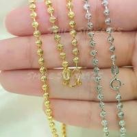 ราคา สร้อยคอเงินแท้92.5%Italyชุบทอง18k/ชุบทองคำขาว ลายเม็ดมะยม ขนาด 3mm. (1732020843082581002)