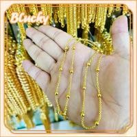 ราคา 18K Italy necklace gold-plated (au750) O-shaped Beaded Necklace Weight 0.1g cash on delivery (1733896397962774094)