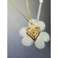 ราคา สร้อยลายเกลียวนำเข้าITALYพร้อมจี้หัวใจพิมพ์เหมือนทองแท้ชุบทองคำ18k (1732898517843543696)
