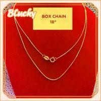 ราคา 18K Italy necklace gold-plated (au750) box necklace for women gift 18'' Weight 0.1g cash on delivery (1734544755563333198)