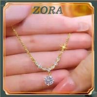 ราคา This 18K Italy gold-plated (au750) zircon necklace is durable, suitable for women, and makes a great gift. (1733355266828764891)