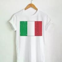 ราคา เสื้อยืดลาย ธงชาติอิตาลี ประเทศ อิตาลี Italy Flag เสื้อยืดสกรีน คอกลม แขนสั้น (1731372718096549537)