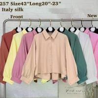 ราคา J257 เสื้อเชิ้ตคอปกแฟชั่น ผ้า Italy silk (1733747084823266900)