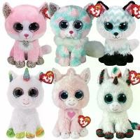 ราคา ของเล่นตุ๊กตาสัตว์ขนาด 6 นิ้ว 15 ซม. Ty Beanie Boos ตาใหญ่ สุนัข แมว หมา ลิง ยูนิคอร์น วัว ช้าง ของขวัญวันเกิดสำหรับเด็ก ช่วยประหยัดเวลาและเงิน (1734289907199215596)