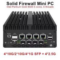 ราคา อุปกรณ์ไฟร์วอลล์แบบแข็ง, ใหม่, Intel Pentium Gold 8505 รุ่นที่ 12, 10G/1G SFP, 4*2.5G RJ45 LAN, 2 * DDR5 NVMe Mini PC, Proxmox ESXi Server (1731467340892308591)