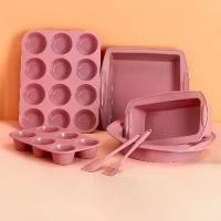 ราคา Cake Mold Baking Tool Set for Home Oven Toast Cookies Bread Pastries Muffin Cup Mold Solid Color (1733450773883028608)