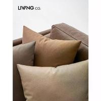 ราคา หมอนหนังวัวเนื้อนุ่มสำหรับโซฟา ห้องนั่งเล่น หัวเตียง รถยนต์ หมอนรองเอวหนัง PU ปลอกหมอนหนังเทียมไม่มีไส้หมอน (1734654423089710748)