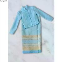 ราคา ขายร้อน [มือ2✌️]ชุดไทย ชุดไทยจิตรลดา สีฟ้าแขนยาว แบรนด์Sira Siri (1732980117305263872)