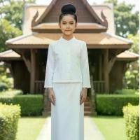 ราคา ชุดจิตรลดาสีขาว ชุดไทยเด็ก ชุดไทย (1733934039151117855)