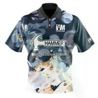 ราคา Hammer DS Bowling Jersey - Design 2062-HM - เสื้อโปโล 3D ลายดอกไม้ (1734930640811623537)