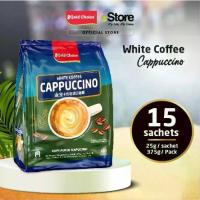 ราคา กาแฟ​ White​ Coffee​ Cappuccino​ Gold​ Choice​ บรรจุ 15 ซอง กาแฟขาวคาปูชิโน่ พรีมิกซ์ คอฟฟี่ Gold Choice white coffee Cappuccino Premix Coffee 375g (1730207804516043408)