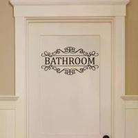 ราคา สติกเกอร์ติดผนัง กาวในตัว สติกเกอร์ประตูห้องน้ำ สีดำสีดำ พีวีซีพีวีซี ป้าย WC ประตู ตลกๆ ถอดออกได้ สติ๊กเกอร์ติดผนังห้องน้ำ ของตกแต่งบ้าน (1734700841415968754)
