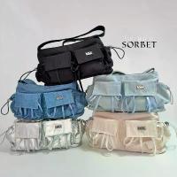 ราคา MIIZII BAG SORBET กระเป๋าสียีนส์นุ่ม พร้อมสายสะพายข้างและครอสบอดี้ ทรงใหญ่ใส่ของได้เยอะ วัสดุหนัง PU และผ้ายีนส์ ลด5% พร้อมส่งฟรี (1733971227971782313)