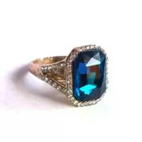 ราคา สินค้าแนะนำ ขายดี ไซส์ 6,7.5 แหวนพลอย พลอยฟ้า แหวนทอง blue sapphire gold rings (1734542428495119896)