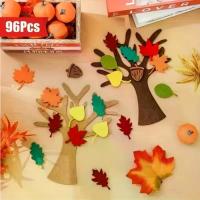 ราคา 96 ชิ้น ของตกแต่งทำมือ ทำเองจากผ้าสักหลาด ชุดงานฝีมือต้นไม้จากผ้าสักหลาด คลาสสิก ของตกแต่งผนัง ชุดงานฝีมือทำมือ ชุดตกแต่งบ้าน ของตกแต่งผนัง (1734946045382264061)