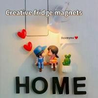 ราคา Trendy couple refrigerator magnets, creative magnetic decorative stickers, letter magnets for wedding room entrance doors (1734679577359255424)
