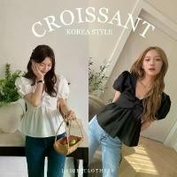 ราคา LADIESCLOTHESS #LC261 Croissant Top เสื้อสีขาว เสื้อคอวี เสื้อแขนตุ๊กตา (1733134059866457490)