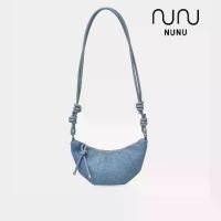 ราคา 100% Denim Croissant Bag - Women Fashion Crossbody & Shoulder Bag Denim PU Leather Women's Handbag PU Leather Sling Bag (1734549649106175003)
