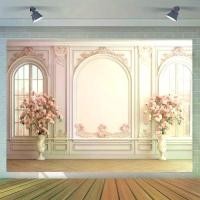 ราคา Rose Vase Pink Wall Board Photography Background Tapestry, Shower Birthday Party Decoration Banner, Wedding Bridal Shower Photo (1734876081194108072)