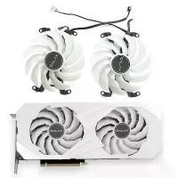 ราคา เหมาะสำหรับการ์ดจอ Galax GeForce RTX 3060 3060 Ti 3070 3070 Ti EX สีขาว พัดลมระบายความร้อน การ์ดจอ รุ่น GFY10015H12SPA พัดลม GPU แบบ 4pin/6pin (1734907780905534801)