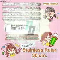 ราคา Pencom ไม้บรรทัด 30 ซม. เหล็ก Ruler 30 cm. steel (1734723152805201185)