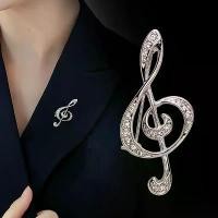 ราคา Musical Note Brooch Alloy Rhinestone Brooch Pin Shiin Hot-Selling Exquisite Girl Brooch (1733320771184788722)