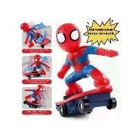 ราคา Electric stunt car with automatic flip and music and lights, new Spider-Man automatic flip and rotating skateboard with sound and light, electric musical toy stunt skateboard, Ch (1734472682380101193)