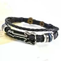 ราคา Fashion Retro Musical Instrument Style Genuine Leather Bracelet Unisex Multi-layer Wooden Beads Antique Zinc Alloy Guitar Leather Bracelet (1733122159139456641)
